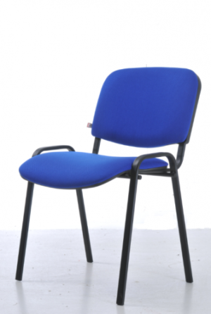 ИЗО-М стул (ткань ТК-9 синий, каркас черный) (Мек Ко ВОМВ)